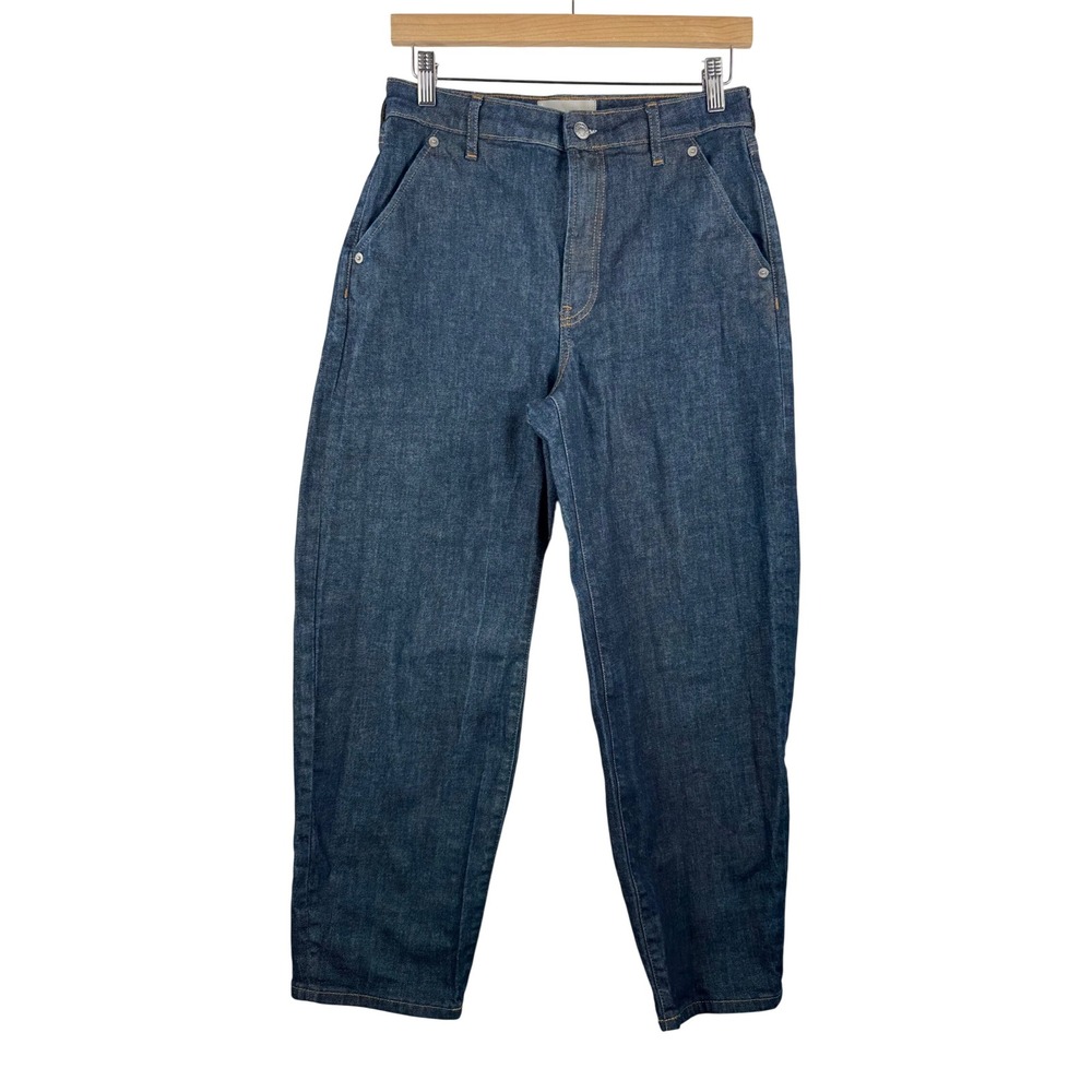 Everlane The Arc Jeans 28 Blue Indigo High Rise barrel 90s boho Indie Sleaze